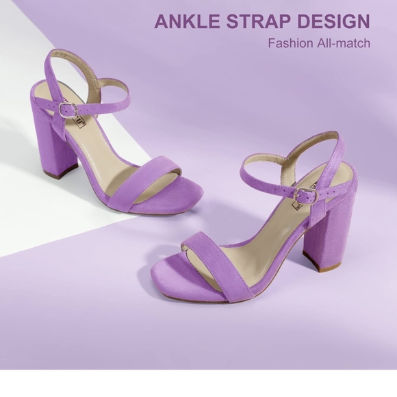 Chunky purple heels - Picture 5 of 8
